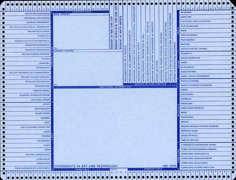 E.A.T. – Experiments in Art and Technology «Experiments in Art and Technology - Documents» | Members' card